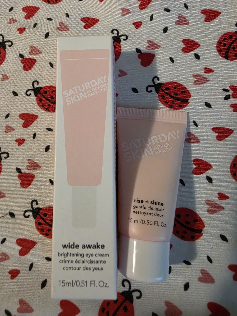 Saturday Skin Wide Awake Brightening Eye Cream + rise and skin gentle cleanser